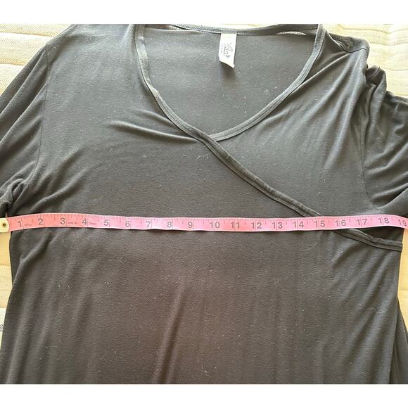 HALEY CROSSOVER FRONT 3/4
SLEEVE BAMBOO NIGHTGOWN - XL - Black - Picture 8 of 12